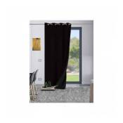Home Style France - Rideau thermique aspect velours Galena - 140x260cm - Noir