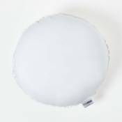 Homescapes - Coussin rond de garnissage en Microfibre, 45 cm - Blanc