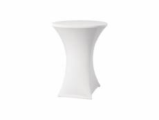 Housse de table extensible samba blanche d2 pour mange debout - - polyester