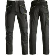 Kapriol - Pantalon multi-poches noir slick 65%polyester 35%coton Taille: m