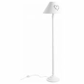 Lampadaire en bois blanc 150cm - Blanc