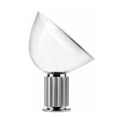 Lampe de table design en métal argenté Taccia - Flos