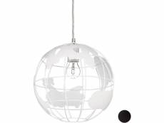 Lampe murale lampadaire décoration design à suspension abat-jour boule globe blanc helloshop26 13_0001352_2