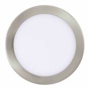 Led encastré éclairage Fueva 1 nickel mat, 18W ø 225 mm ronde couleur de la lumière blanc neutre