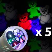 Lot 5 Ampoules LED E27 projection motifs oursons Eclairage enfants