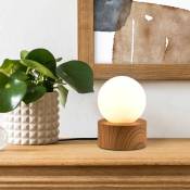 Lúzete - lampe de table tactile imitation bois E14