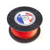 Matijardin - Fil nylon 4 mm x 50 m carré orange bobine