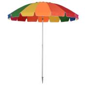 Outsunny Parasol inclinable rond Ø 220 cm tissu polyester