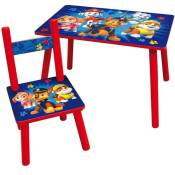 Pat'patrouille Table h 41,5 cm x l 61 cm x p 42 cm avec une chaise h 49,5 cm x l 31 cm x p 31,5 cm - Pour enfant - Fun House