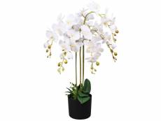Plante artificielle avec pot orchidée 75 cm blanc dec021906