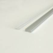 Profile Aluminium pour Bandeau led - Couvercle Blanc Opaque - - Blanc