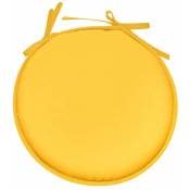 Retro - Galette de chaise jaune ronde en polyester