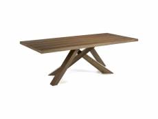 Table à manger plateau bois avec pieds bois massif