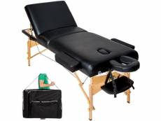 Table de massage pliante 3 zones - 10 cm d'épaisseur + housse noir helloshop26 2008138