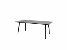 Table rectangulaire en aluminium inari coloris carbone