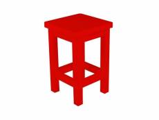 Tabouret droit bois made in france rouge S24-Red