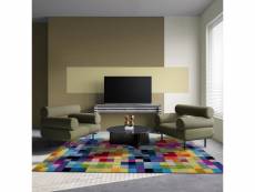 Tapis salon 120x170 axel multicolore tapis en laine