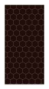 Tapis vinyle mosaïque hexagones noir 80x250cm