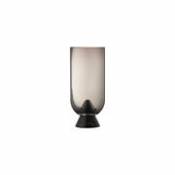 Vase Glacies Small / Ø 7,6 x H 18 cm - AYTM noir en verre