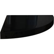 Vidaxl - 323910 Floating Corner Shelf High Gloss Black 35x35x3,8 cm mdf noir brillant