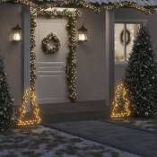 Vidaxl - Décoration lumineuse arbre de Noël avec piquets 80 led 60 cm