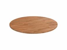 Vidaxl dessus de table rond marron clair ø70x1,5 cm bois chêne traité