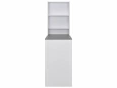 Vidaxl table de bar avec armoire blanc 115 x 59 x 200 cm 280231