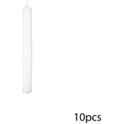 Atmosphera - Lot de 10 bougies bâtons Many blanc 45g