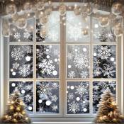 Autocollants de fenêtre de Noël s'accrochent décoration de Noël liquidation de vente décalcomanies imprimées double face réutilisables pour affichage