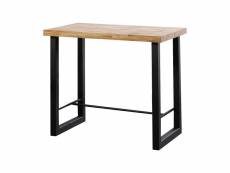 Bodega - table haute acier/bois l 120