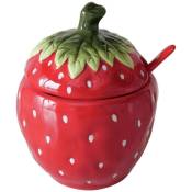 Boltze Gruppe - Pot de confiture décoratif fraise,