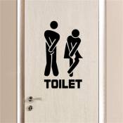 Bricolage Amovible Homme Femme Toilettes Toilettes Salle de Bains WC Panneau, OYEFLY Porte Accessoires Sticker Mural Décoration d'intérieur pour