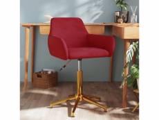 Chaise de qualité pivotante de salle à manger rouge bordeaux velours - rouge - 53 x 55 x 81 cm