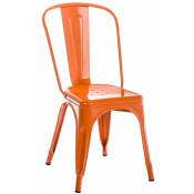 Chaise empilable en métal Benedikt Orange