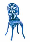 Chaise Industry Garden / Métal ajouré - Seletti bleu en métal