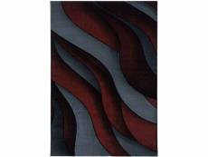 Diamant - tapis à motifs vagues - rouge 080 x 250