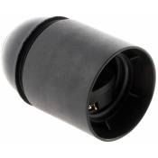 Douille E27 Thermoplastique Lisse Noir - Noir