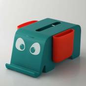 Ensoleille - Boîte à mouchoirs, boîte de rangement pour télécommande de dessin animé domestique(vert orangé)