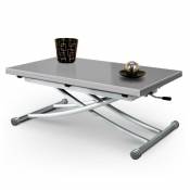 Giovanni Table basse relevable Mirage Verre Gris