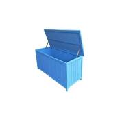 Habrita Foresta - Coffre de rangement 0,29 m3 lasuré couleur bleue 127 x 55 x h 60 cm pour jardin - BOX1355