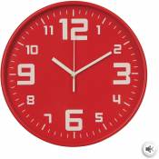 Horloge silencieuse - verre - D30 cm Atmosphera créateur d'intérieur - Rouge