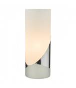 Lampe de table Faris 1 ampoule Chrome poli,verre opale