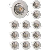 Lampesecoenergie - Lot de 12 Spot encastrable fixe