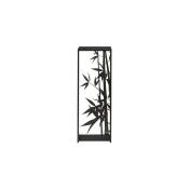 M-s - Classeur à rideau H103 cm noir et décor bamboo