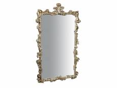 Miroir, long miroir mural rectangulaire, à accrocher au mur, horizontal et vertical, shabby chic, salle de bain, chambre, cadre finition argent antiqu