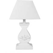 Ostaria - Lampe charme Relief blanc - Blanc
