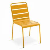 Oviala - Chaise de jardin en métal jaune - Palavas - Jaune
