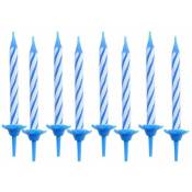 Set de 24 bougies d anniversaire 5.5 cm bleu