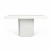 Table à manger en bois blanc 130x130cm Dusk - TEMAHOME