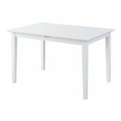 Table à manger extensible laquée blanc 120 cm (largeur) x 73,8 cm (hauteur) x 80 cm (profondeur)